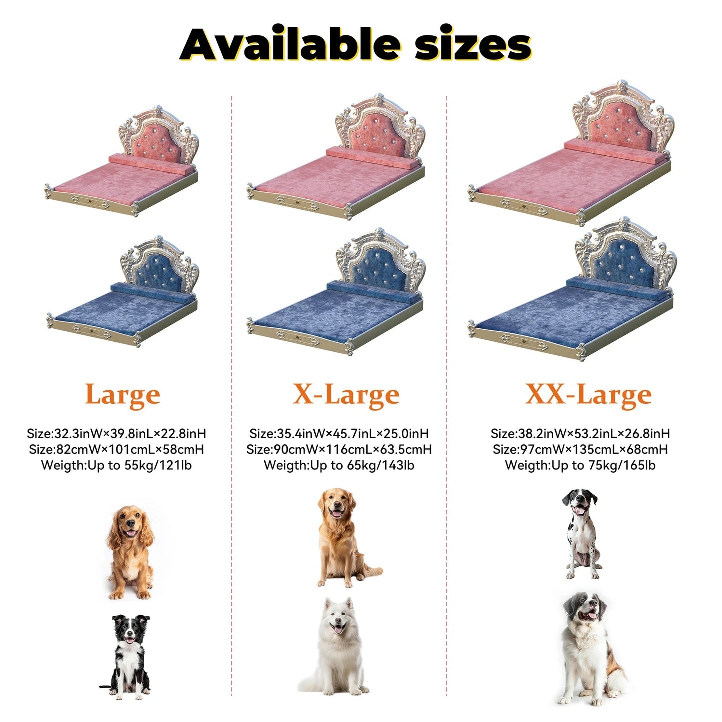 Royal King Size Velvet Pet Bed