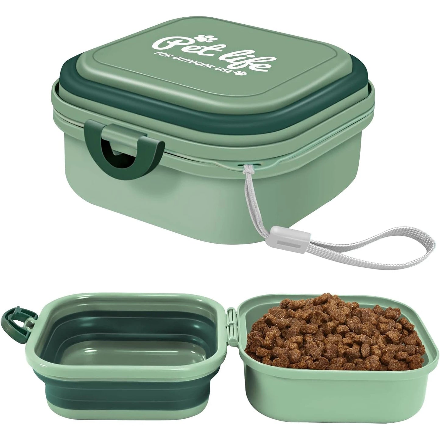 Collapsible 2-in-1 Portable Dog Bowl
