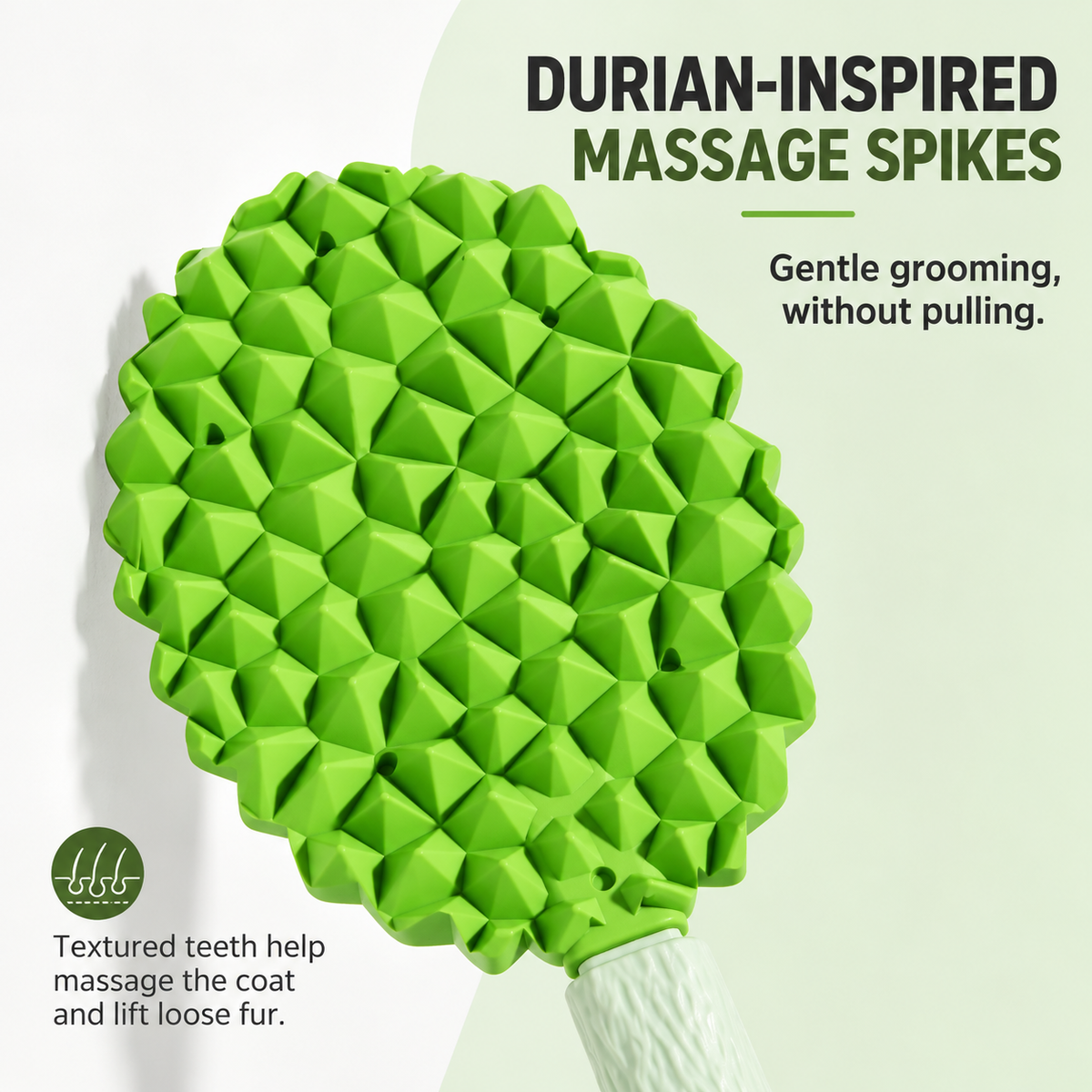 Durian Shaped Dual Sided Pet Grooming and Massage Brush