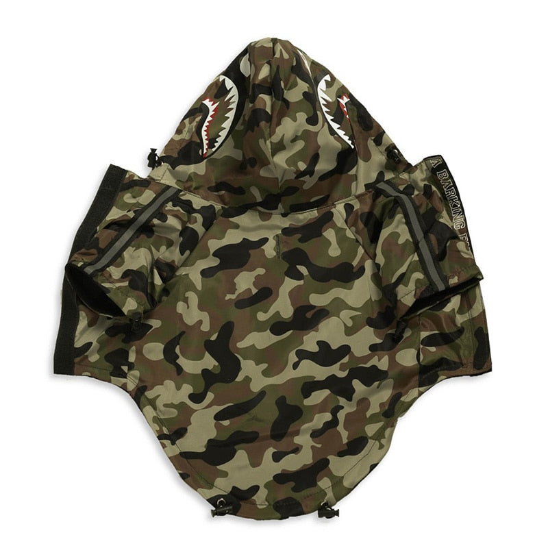 Green Camo Raincoat - Chocodogger Green / S