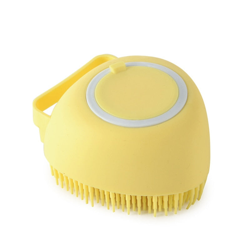 Massage Bath Brush - Chocodogger Heart Yellow