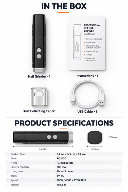 Professional Pet Nail Grinder P3