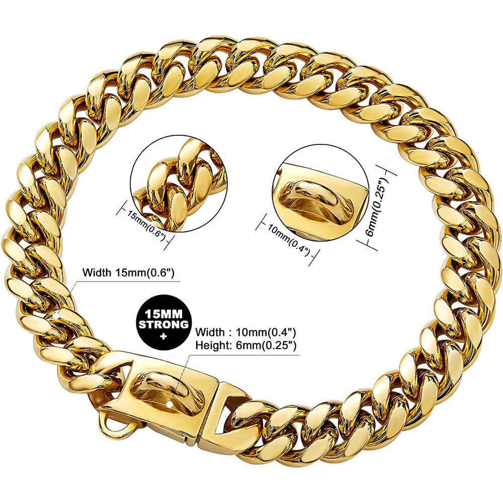 CHOCOGOLD ™ 15MM Cuban Chain Collar - Chocodogger