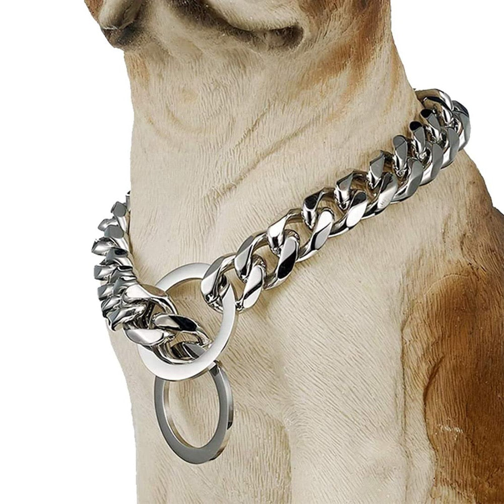 CHOCOGOLD ™ - 15MM Ring Collar - Chocodogger Silver / 14inch (35cm)