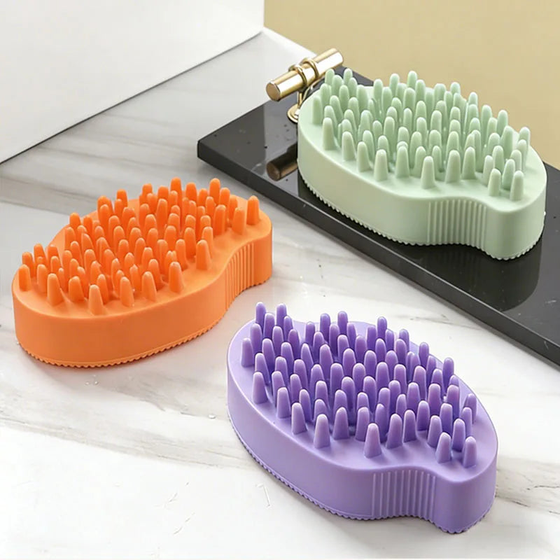 3-in-1 Silicone Pet Bath, Grooming & Massage Brush