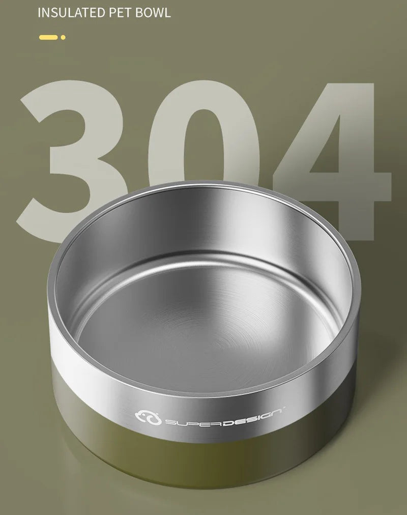 Premium Insulated Stainless Steel Dog Bowl with Non Slip Base