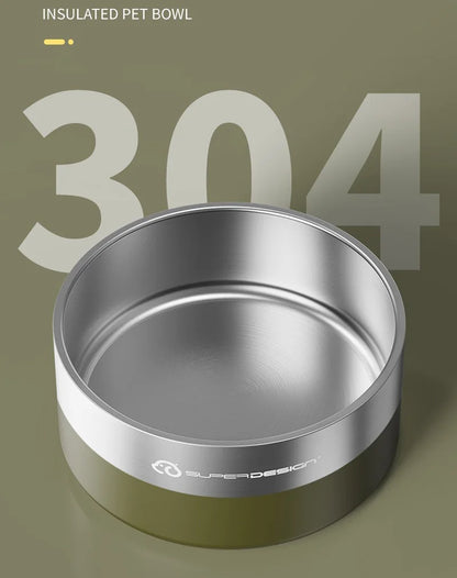 Premium Insulated Stainless Steel Dog Bowl with Non Slip Base