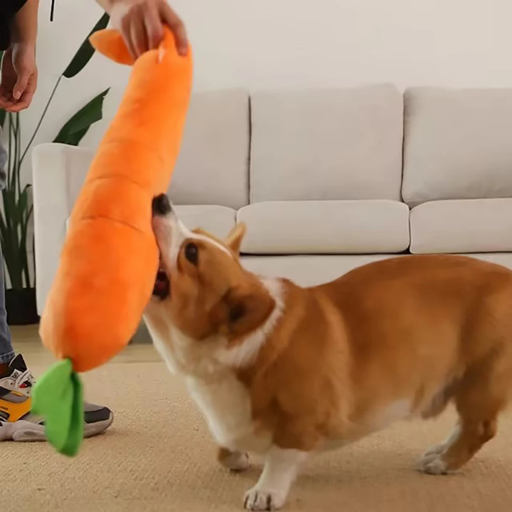 XL Carrot Squeaky Plush