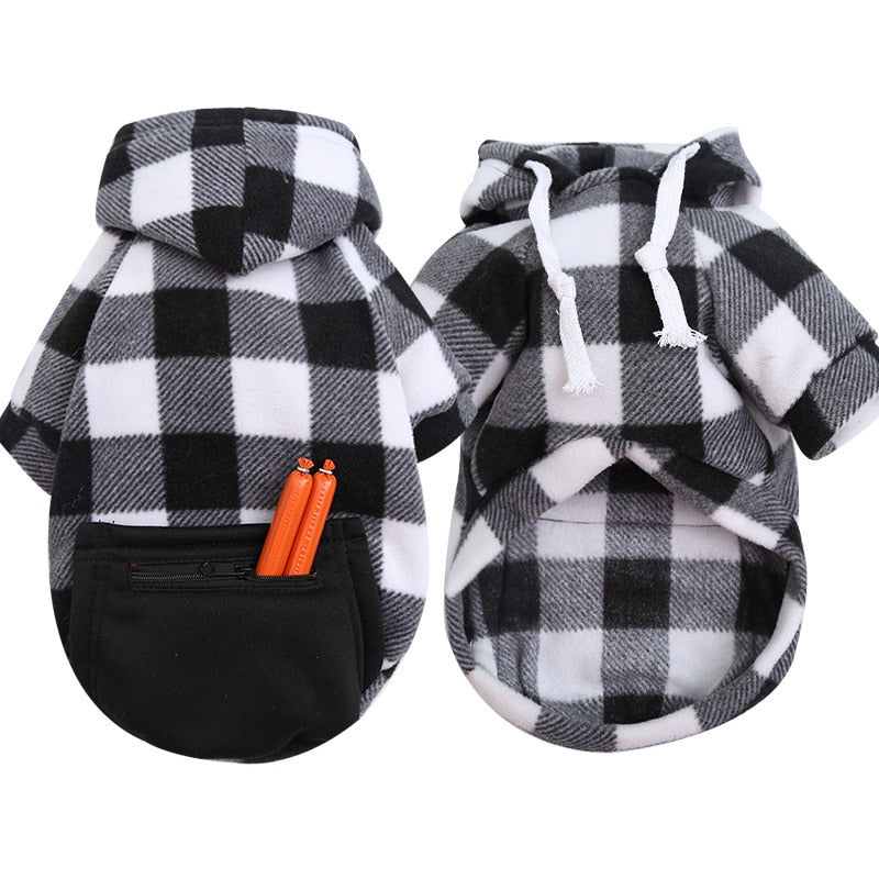 Check Hoodie - Chocodogger Black White / XS(0.5-2kg)