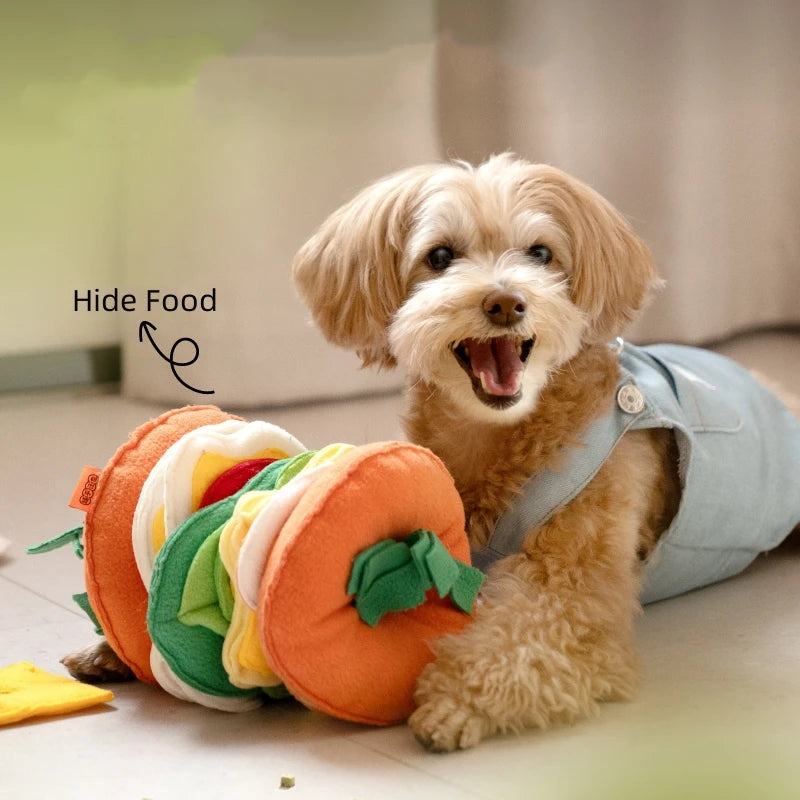 Cheeseburger Interactive Dog Toy