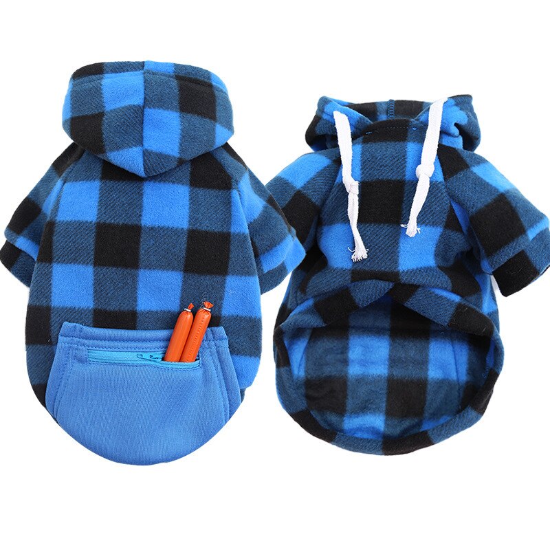 Check Hoodie - Chocodogger Blue / XS(0.5-2kg)