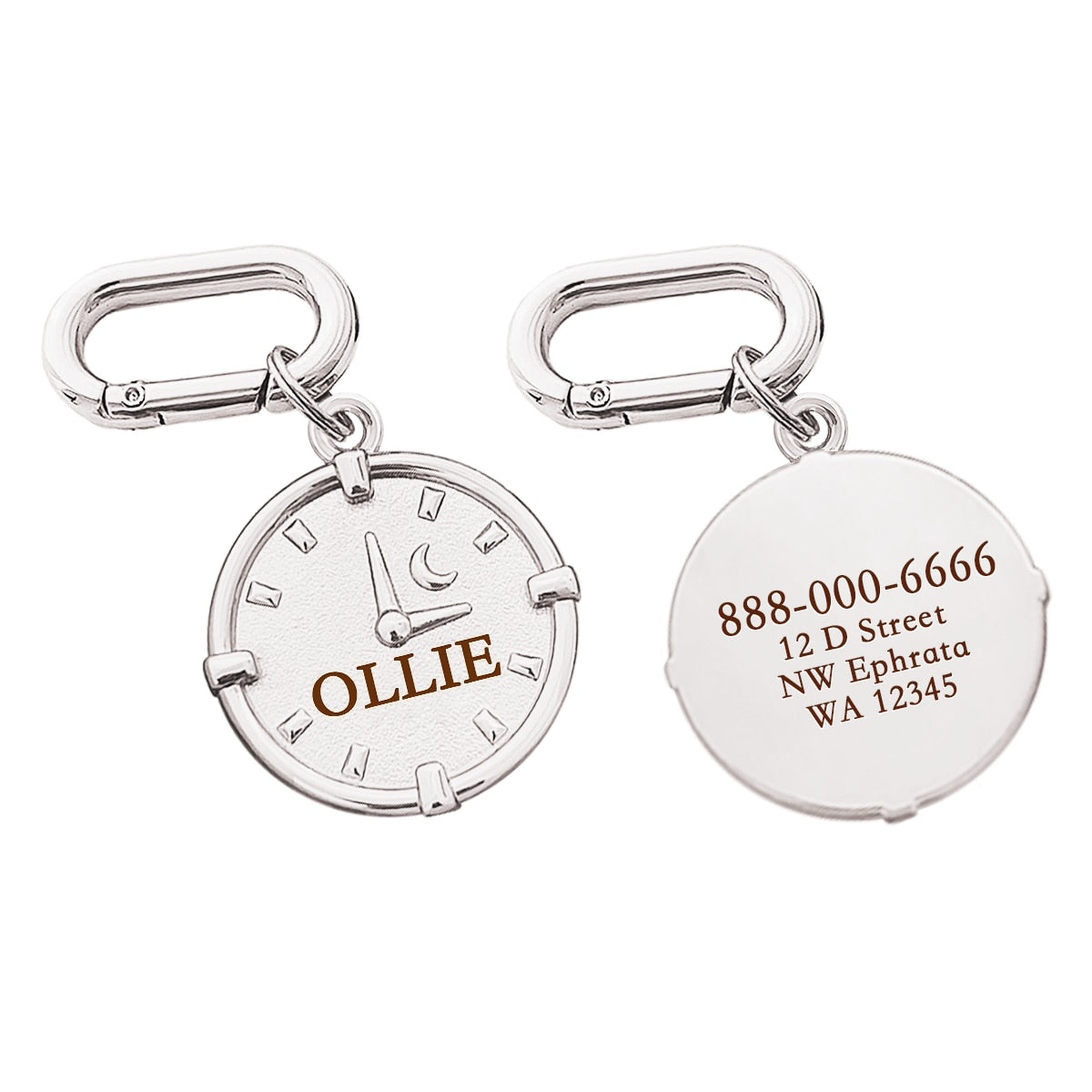 Custom ID Tag Clock - Chocodogger Silver