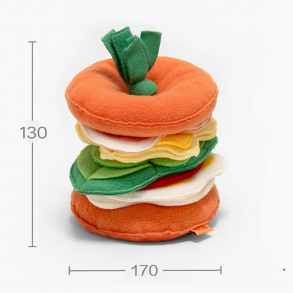 Cheeseburger Interactive Dog Toy