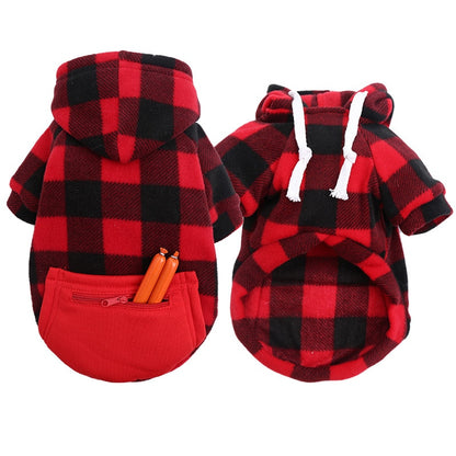 Check Hoodie - Chocodogger Red / XS(0.5-2kg)