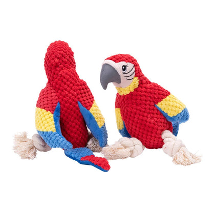 Parrot Rope-legs Squeaky Toy