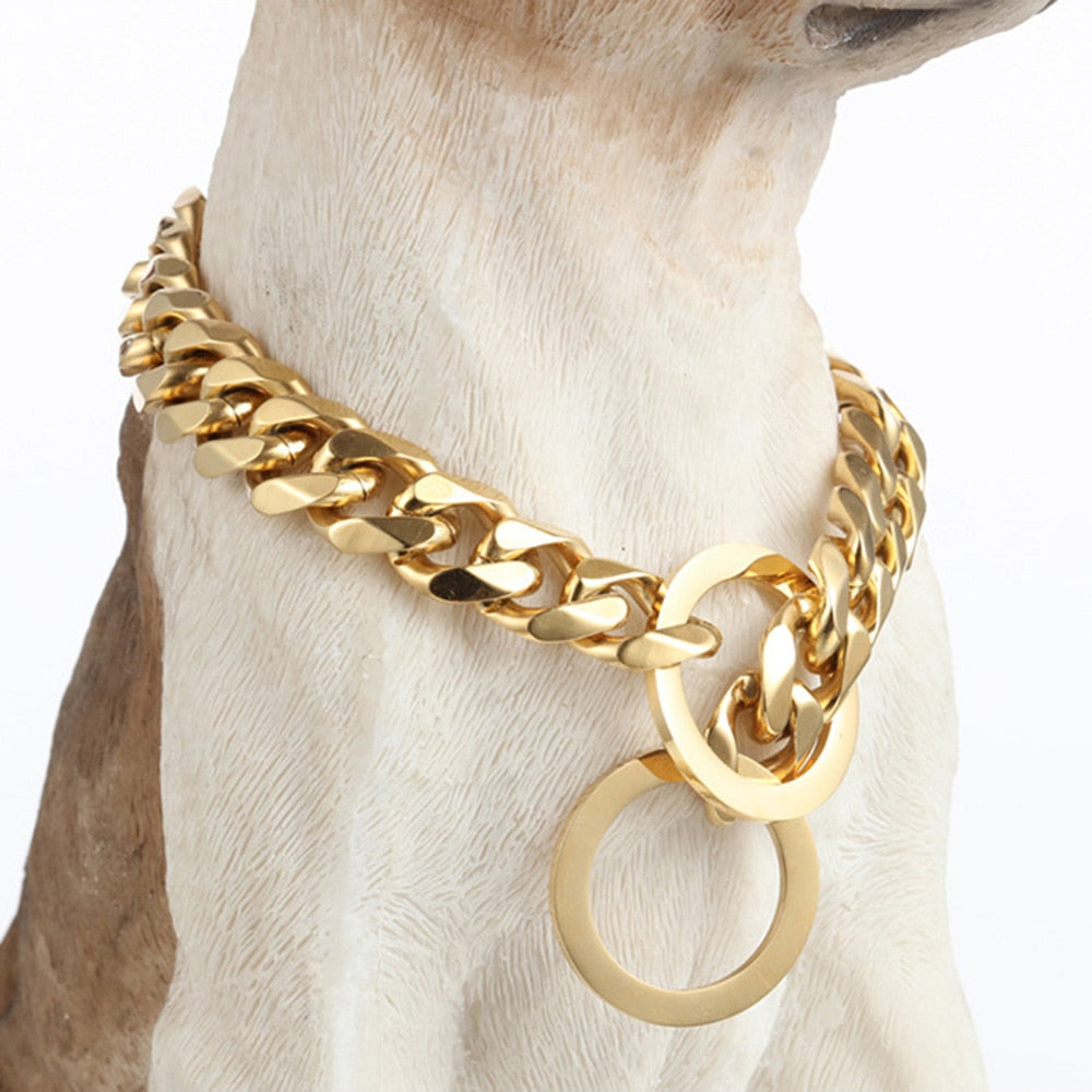 CHOCOGOLD ™ - 15MM Ring Collar - Chocodogger Gold / 14inch (35cm)