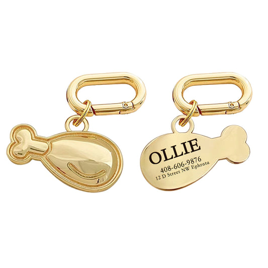 Custom ID Tag Chicken - Chocodogger Gold Chicken leg / Large