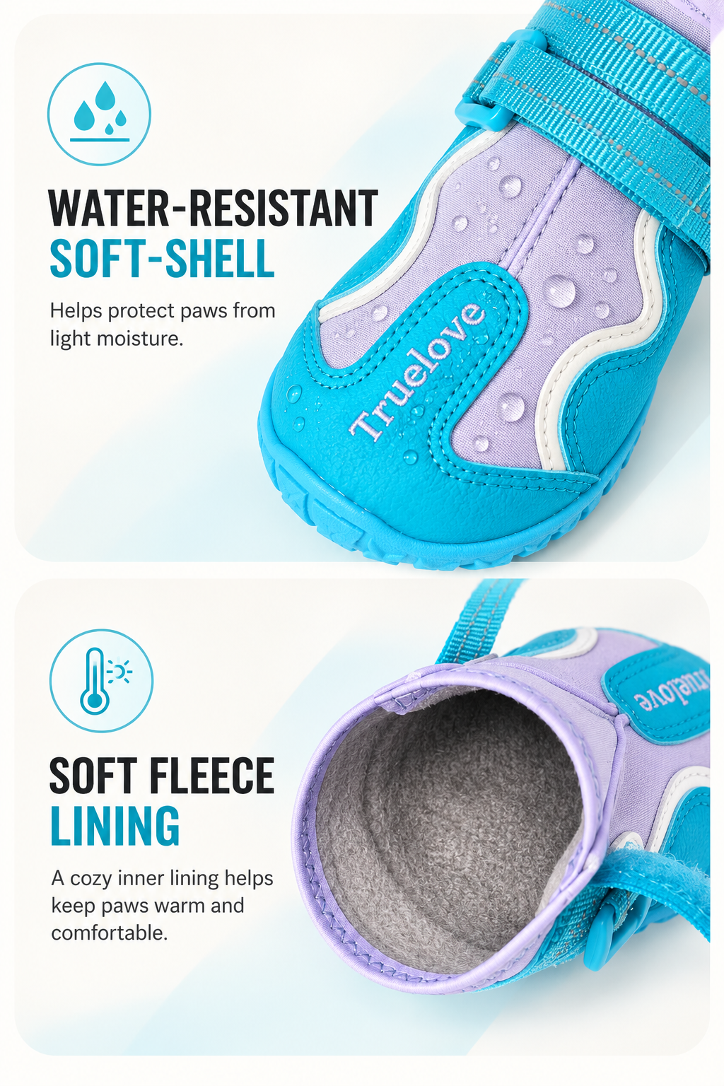 Waterproof Dog Boots with TPR Sole