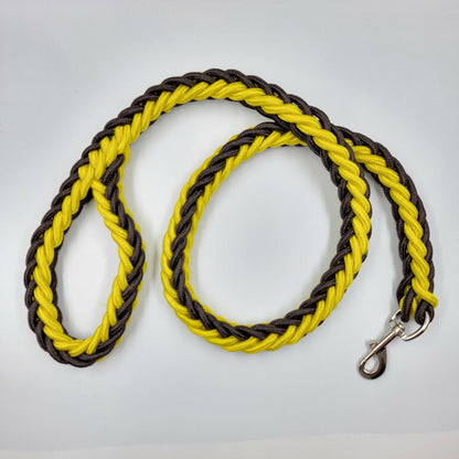 Heavy Duty Rope Leash - Chocodogger Yellow Black / 1.5cm