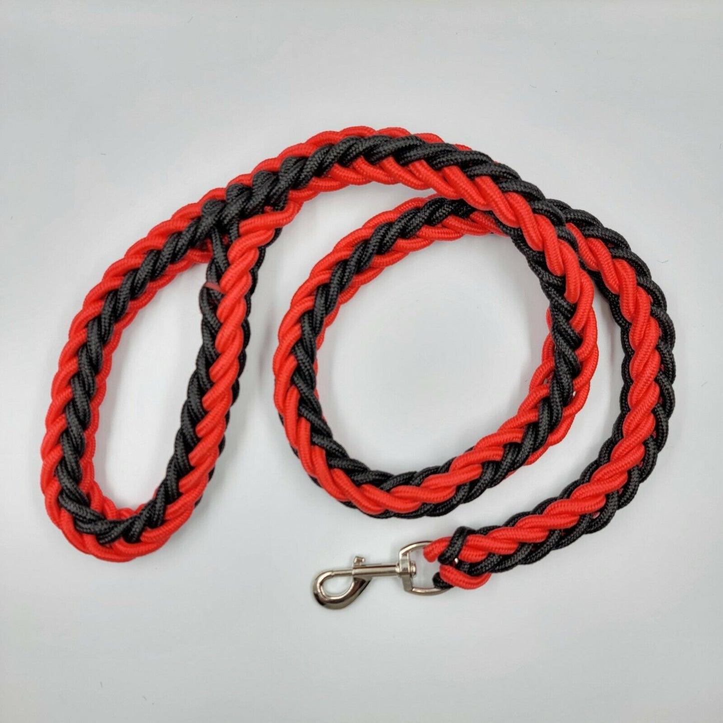 Heavy Duty Rope Leash - Chocodogger Red Black / 1.5cm