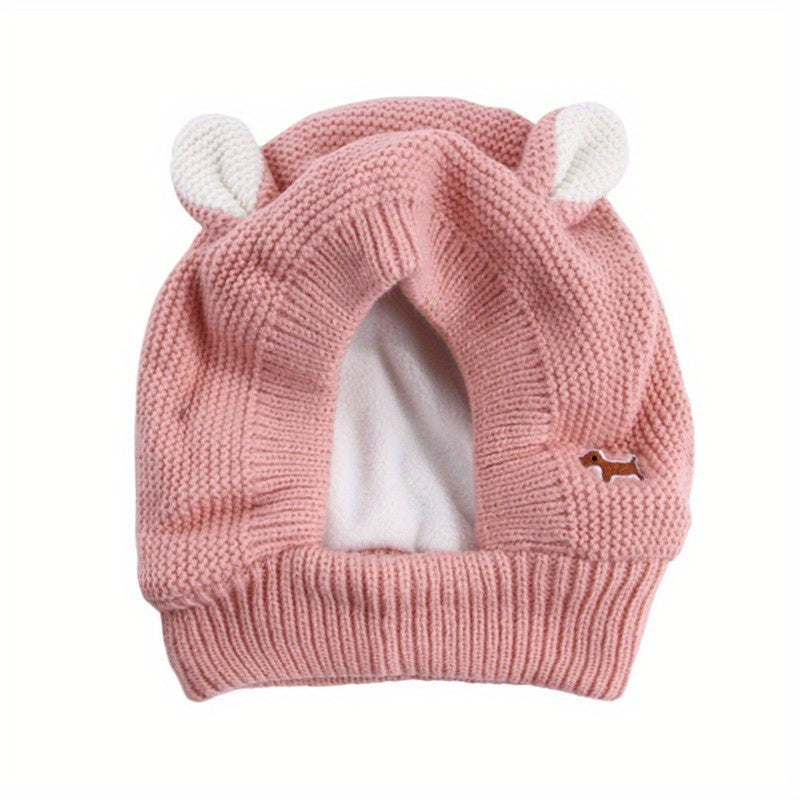 Knitted Bunny Hat - Chocodogger Pink